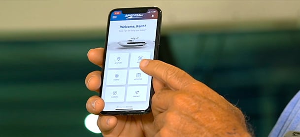 MarineMax App on phone