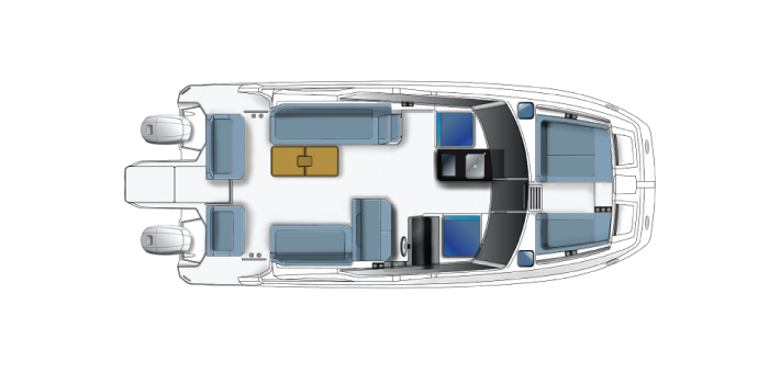 aquila 32 sport interior deck view