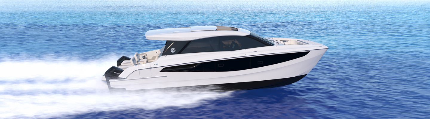 Aquila Power Catamarans 42 and 46 Coupes Make Debut at MIBS